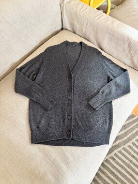 MUJI Washable Wool V-Neck Cardigan